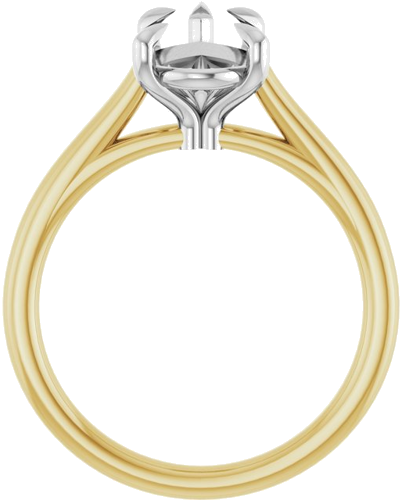 Sužadėtuvių Žiedas „Claw-Pong“ 18k yellow/white gold Pear 11.5mm x 7mm (2)