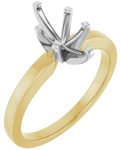 Sužadėtuvių Žiedas „Solitaire“ 14k yellow/white gold Marquise 10mm x 5mm (1)