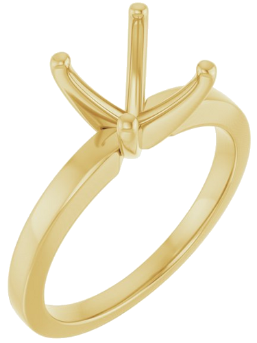 14K Yellow 8.2 mm Round Solitaire Engagement Ring Mounting (1)