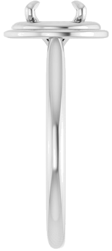 Sužadėtuvių Žiedas „Claw-Prong Solitaire“ 14k white gold Round 6.5mm (4)