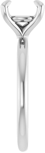 14K White  8.2 mm Round Solitaire Engagement Ring Mounting (4)