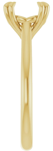 Sužadėtuvių Žiedas „Solitaire“ 750 Geltonojo Aukso Round 8.2mm (4)