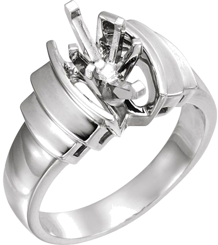 Sužadėtuvių Žiedas „Solitaire“ 14k white gold Marquise 9.5mm x 5mm (1)