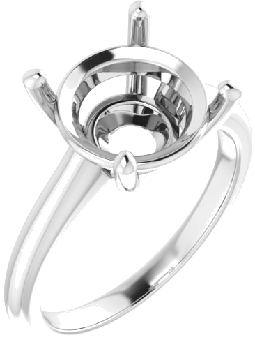 Sužadėtuvių Žiedas „V-End Prong“ 18k white gold Round 11mm (1)