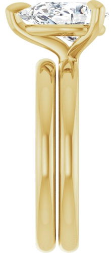 Sužadėtuvių Žiedas „Solitaire“ 10k yellow gold Pear 10mm x 7mm (9)
