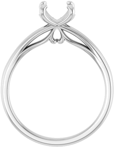 Sužadėtuvių Žiedas „Solitaire“ 14k white gold Round 7.4mm (2)