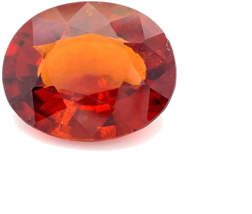 6.91 carat ORANGE Oval Garnet (1)