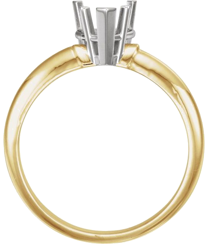Sužadėtuvių Žiedas „Solitaire“ 14k yellow/white gold Heart 6mm (2)