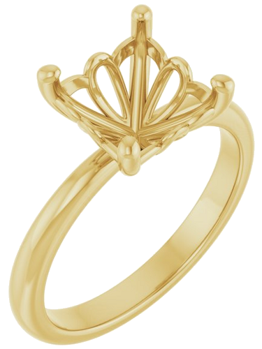 Sužadėtuvių Žiedas 14k yellow gold Asscher 8mm (1)