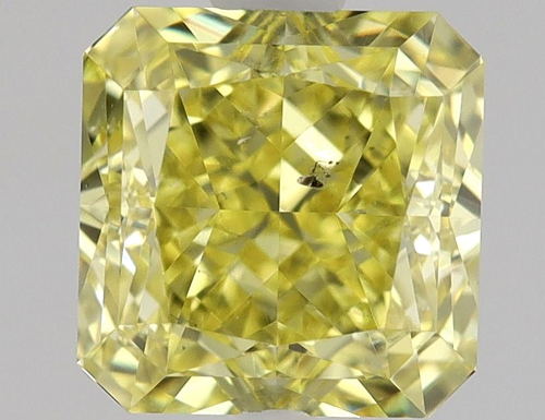 1.02 carat Fancy Intense Yellow-SI2 Natūralus Square Radiant Deimantas (1)