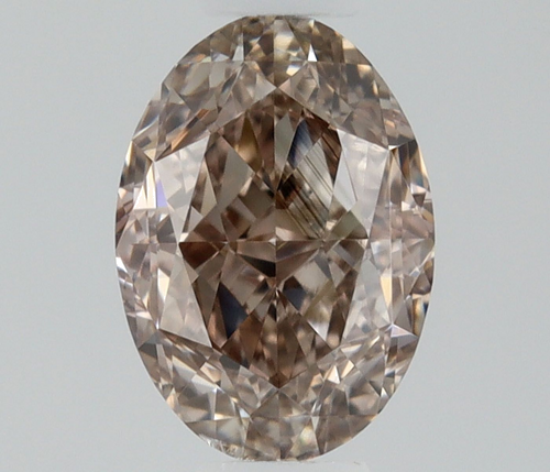 0.5 carat Fancy Orangey Brown-SI1 Natūralus Oval Deimantas (1)