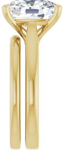 Sužadėtuvių Žiedas 14k yellow gold Elongated Cushion 11mm x 9mm (9)