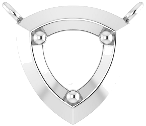 14K White 4.5 mm Round Solitaire Necklace Center (1)