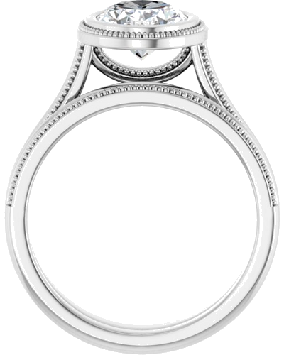 Sužadėtuvių Žiedas „Solitaire“ 585 Baltojo Aukso Oval 9mm x 7mm (7)