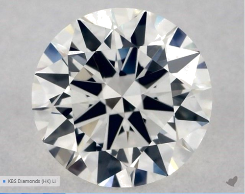 0.5 carat H-VVS2 Excellent cut Natūralus Round Deimantas (1)