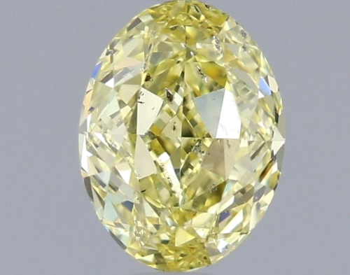 0.53 carat Fancy Intense Yellow-SI2 Natūralus Oval Deimantas (1)