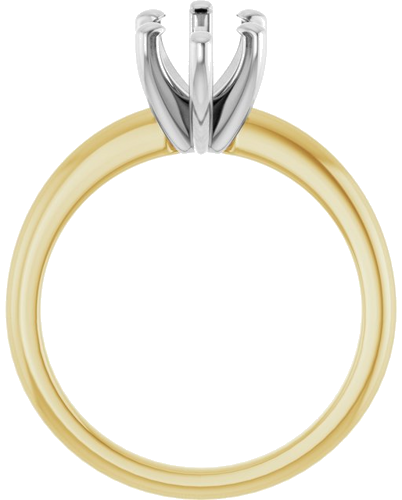 Sužadėtuvių Žiedas 10k yellow/white gold Marquise 12mm x 6mm (2)