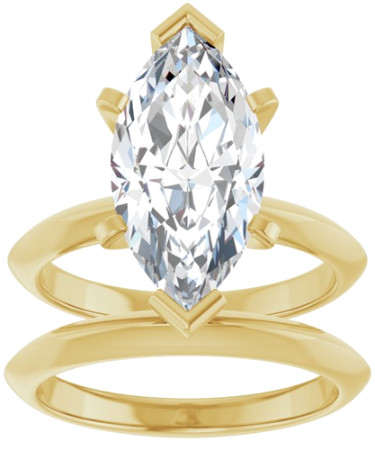 Sužadėtuvių Žiedas „Knife-Edge“ 14k yellow gold Marquise 16mm x 8mm (8)
