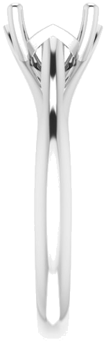 Sužadėtuvių Žiedas „Solitaire“ 585 Baltojo Aukso Round 7.4mm (4)