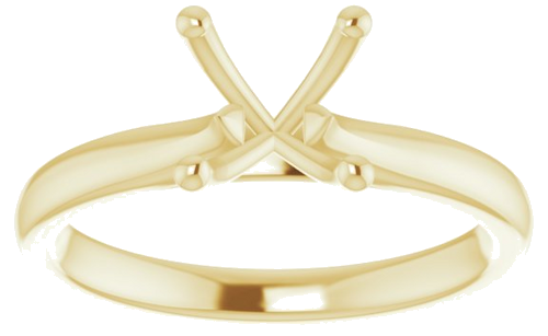 Sužadėtuvių Žiedas „Solitaire“ 585 Geltonojo Aukso Round 5.8mm (2)