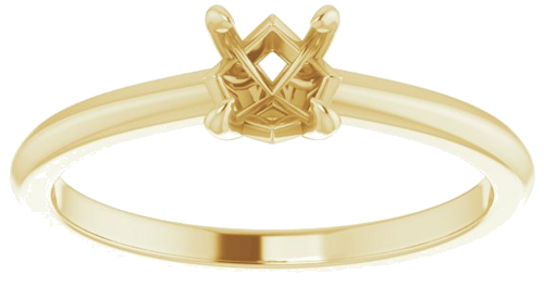 Sužadėtuvių Žiedas „Solitaire“ 585 Geltonojo Aukso Round 5.2mm (3)