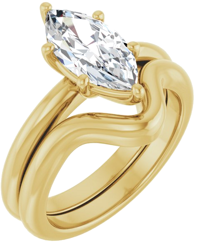 Sužadėtuvių Žiedas 14k yellow gold Marquise 12mm x 6mm (6)