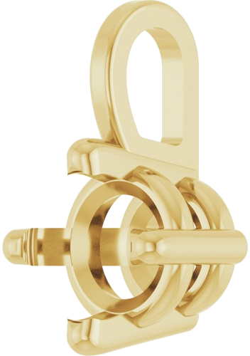 14K Yellow 4 mm Round 4-Prong Pendant Mounting (2)