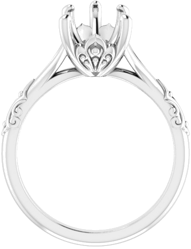 Sužadėtuvių Žiedas „Solitaire Sculptural“ 14k white gold Pear 12mm x 8mm (2)