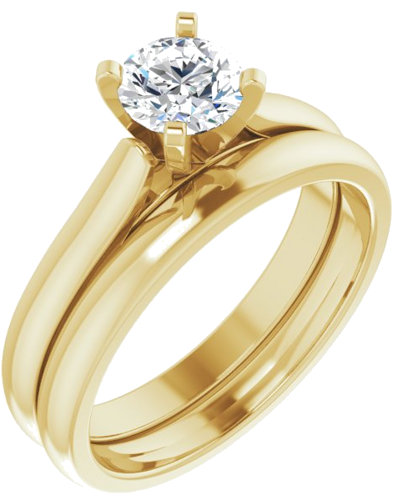 Sužadėtuvių Žiedas „Solitaire“ 14k yellow gold Round 5.5mm (6)