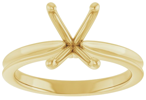 Sužadėtuvių Žiedas 14k yellow gold Emerald 8mm x 6mm (3)