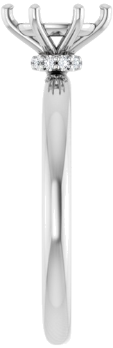 Sužadėtuvių Žiedas „Accented“ 950 Platinos Oval 7mm x 5mm (4)