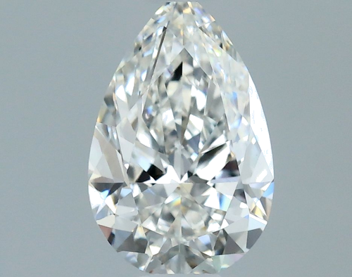 0.56 carat F-VVS2 Natūralus Pear Deimantas (1)