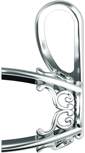 Pakabukas „Round 4-Prong Scroll“ 14k white gold Round 12mm (2)