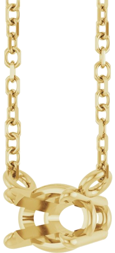 14K Yellow 6x4 mm Oval 18  Necklace Mounting (2)