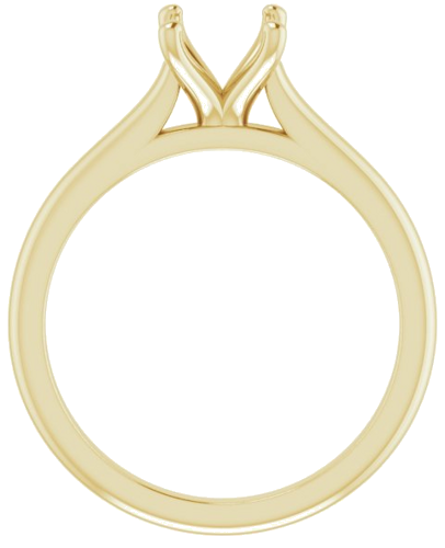 14K Yellow 8x6 mm Oval Solitaire Engagement Ring Mounting (2)