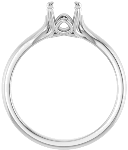 Sužadėtuvių Žiedas „Solitaire“ 14k white gold Oval 8mm x 6mm (2)