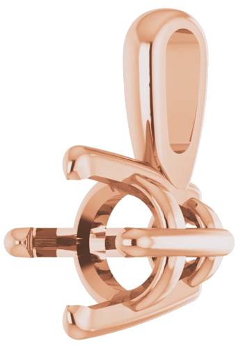 14K Rose 4.5 mm Round 4-Prong Pendant Mounting (2)