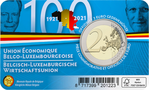 2021 Belgium Belgium-Luxembourg Economic Union 2 euro BU coin (2)
