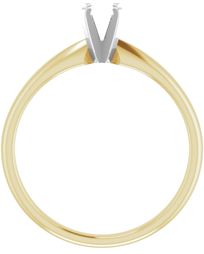 Sužadėtuvių Žiedas „Solitaire“ 14k yellow/white gold Round 4.1mm (2)