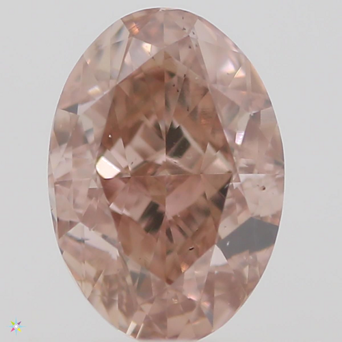 0.53 carat Fancy Brownish Orangey Pink-VS2 Natūralus Oval Deimantas (1)