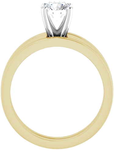 Sužadėtuvių Žiedas „Solitaire“ 14k yellow/white gold Round 6mm (7)