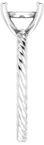Sužadėtuvių Žiedas „Solitaire Rope“ 950 Platinos Round 8.8mm (4)
