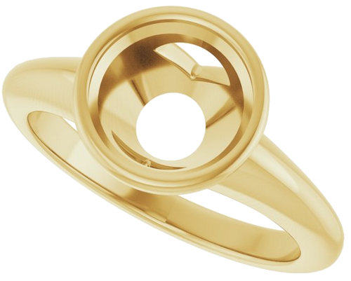 Sužadėtuvių Žiedas „Bezel-Set Solitaire“ 14k yellow gold Round 8.2mm (5)