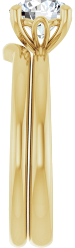 Sužadėtuvių Žiedas „Solitaire“ 585 Geltonojo Aukso Round 6.5mm (9)