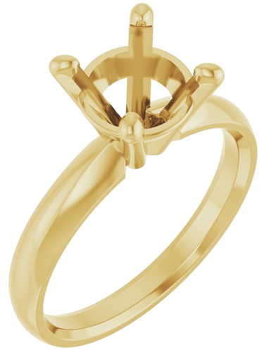 Sužadėtuvių Žiedas „Solitaire“ 14k yellow gold Round 8mm (1)