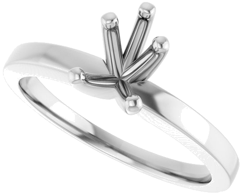 Sužadėtuvių Žiedas „Solitaire“ 14k white gold Pear 7mm x 5mm (5)