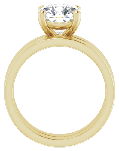 Sužadėtuvių Žiedas „Solitaire“ 14k yellow gold Cushion 8mm (7)