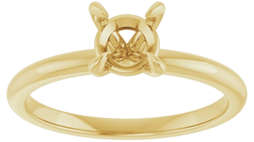Sužadėtuvių Žiedas „Solitaire“ 10k yellow gold Round 5.8mm (3)