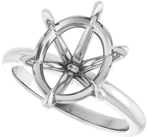 Sužadėtuvių Žiedas „Solitaire“ 14k white gold Oval 12mm x 10mm (5)