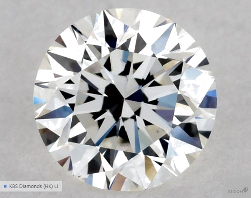 0.5 carat H-VVS2 Excellent cut Natūralus Round Deimantas (1)